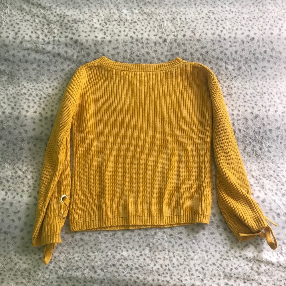 Grommet Lace Sleeve Sweater - Picture 5 of 5